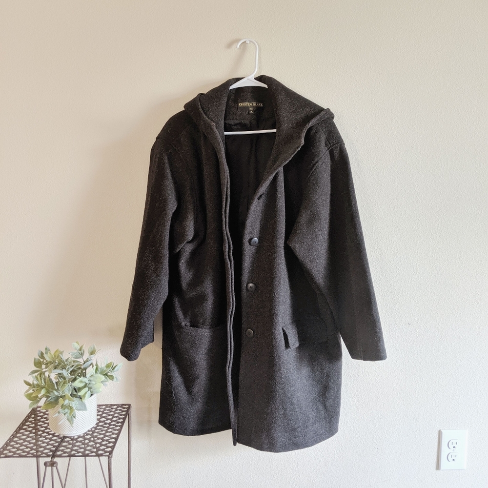 Kristen Blake Hooded Wool Coat